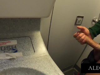 Jerking Off And Cumming On The Plane