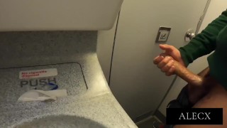 Solo CUMMING ON THE PLANE AND JERKING OFF