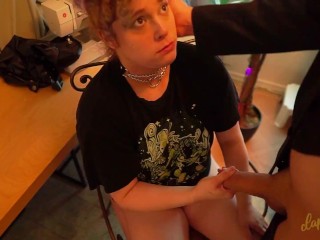 Slutwife Gets Bent Over Her Sewing Table, HARDCORE Pounding, HUGE Cumshot,Heels and_Spanking