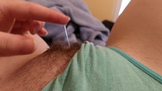 Peeing Masturbation Desperate Peeing Playing With Tits And VERY JUICY Pussy Then Can't Hold Pee Anymore