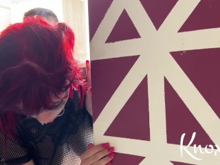 Goth redhead_fucked like a slut on balcony,cums and squirts. Hannya Insane and Knoxtar