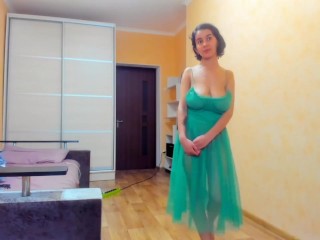 Hot Myla;Angel_in green transparentdress!
