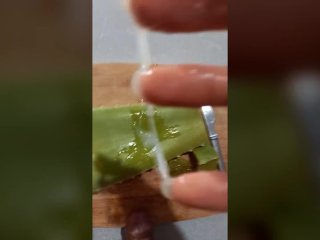 How To Masturbate The Penis With Aloe Vera Lube Gel And Ejaculate A Lot Of Sperm - Pov Tutorial