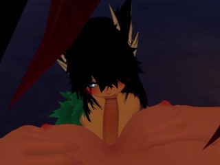 Giving intense blowjob in pool vrchat