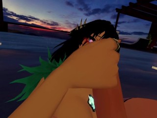 Giving intense_blowjob in pool vrchat