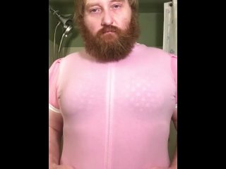 Shower Jack Off Session Didn’t Realize I Was Wearing My Pink Bunny Adult Onesie Backwards It Soaked