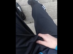 I masturbate in sweatpants by the railway bridge