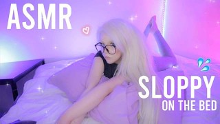 HOT ASMR 💦🌈 SLOPPY TRIGGERS ON THE BED