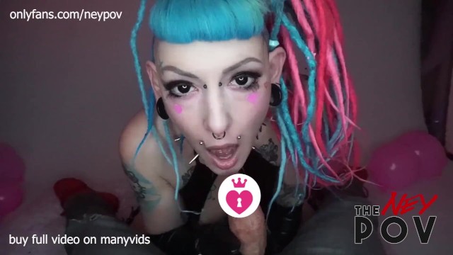 Punk Goth Alt Facial - Tattooed Dark Goth Punk Emo Girl gives me a Deep Blowjob - Pornhub.com
