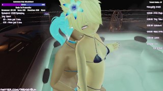 Swimsuit In Trans Vtuber's VR Hot Tub Stream Things Get Hot