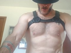 POV of a cowboy daddy fucking his man