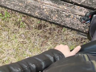女装 レザー ジャケット スカート オナニー 調教 パンプス 黒パンスト 日本人