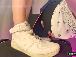 THEPOWER OF SNEAKERS - Nike Air foot fetish from mistress crossdres