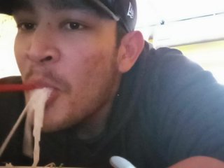 young asian male gets his mouth stuffed