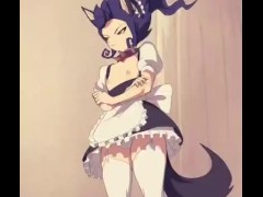 Trap cosplays the maid wolf