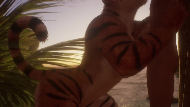 Feral Furry Trap Porn - Female Tiger Orgasm / Squeezes his Dick (Cum Inside) | Wild Life Furry -  Pornhub.com