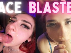 Tiny Tatted Cumslut's FIRST blowjob vid with Extreme FACIAL