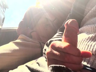 Milf_Gives Blowjob & FingersHerself On a BUS!