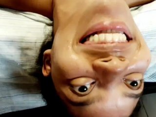 Stepdaughter in Extreme Deepthroat_with Throat Bulge and_Wiping My_Feet with Tongue