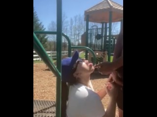 Young college latina slut skipping class to suck a bbc in_the park