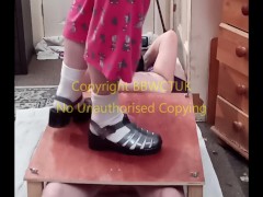 231lb COCK AND BALLS CRUSH IN JELLY SANDALS VIEW 4