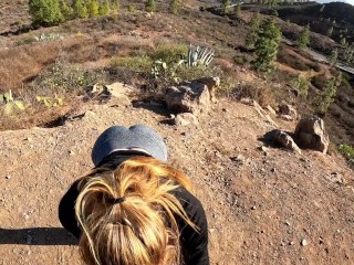 I_get SO HORNY on a ROAD TRIP that I make him stop to FUCK ME at a lookout point - Riskypublic sex!