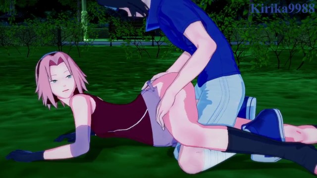 Dan And Sakura Hentai - Sakura Haruno and Sasuke Uchiha have Intense Sex in a Park at Night. -  Naruto Hentai - Pornhub.com