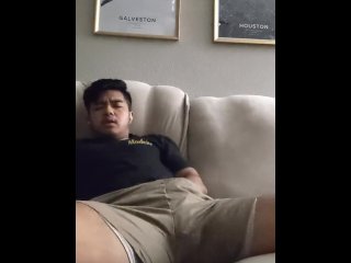 Vocal Trans Man Chilling On The Couch (W/ Cum)