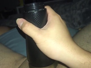 Small dick edging with_Fleshlight stamina unit lots of cum