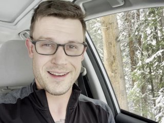 A Cock In The Mountains, Public Peeing And Cumming Off The Side Of The Road