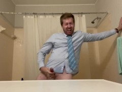 Business Daddy Drank WAY Too Much Coffee and Needs To Cum Before He Gets Back To The Office