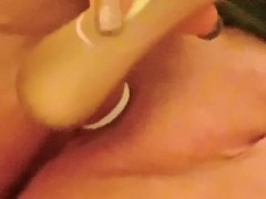 CurvyWife is a horny slut plays with her pussy again