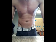 Dude strips at gym for you...