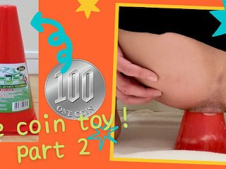 赤いコーンでアナルを拡張する。100円ショップにあるものでアナル遊びしよう！Part2