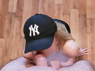 Athletic Girl In A Cap Prefers To Do A Blowjob, Not A Stretch, And I Cum In Mouth 😍💕