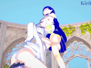 Personified Kyogre andLugia engage in intenselesbian play - Pokémon Hentai