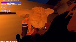 3Some Three Vrchat Bunnies Breed On Stream While Chat Plays With Their Remote Toys