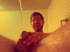 Peeing Naked in a Toilet with Camera Between Legs Under Penis and Scrotum - BlondNBlue222 Pee Fetish