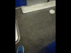 Long messy piss in the train toilet #2