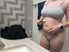 Step Bro Secretly Records Step Sis Playing With Herself Before She Gets In The Shower 