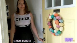 Couple Her Brother's Football Coach Is Fucked By A Redhead Cheerleader