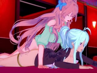 Cagliostro And Maria Cadenzavna Eve Have Intense Futanari Sex In A Love Hotel. - Symphogear Hentai