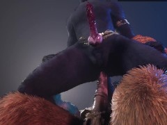 Furry Femboy x Monster Cock 3D
