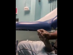 Jacking off in nurses office almost got caught 