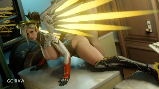 Tits Gcraw Overwatch Doggy Style Sex With Hot Flexible Mercy On Table