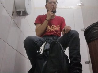Smoking Inside A Public Toilet