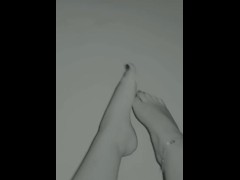 Feet black and white