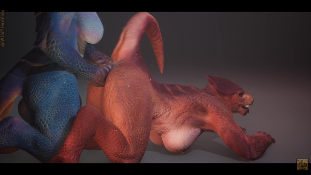 640px x 360px - Wild Life Dragon Lesbian Love Red & Blue Scalie - Pornhub.com