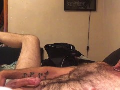 Sexy single country boy extreme big fat dick stroking squirts a huge fucking load of cum using toy