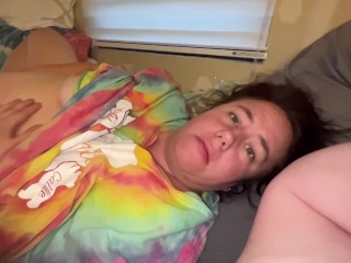 Slow Motion chubby_wife masturbates sucks and fucks huge tits blowjob bbw